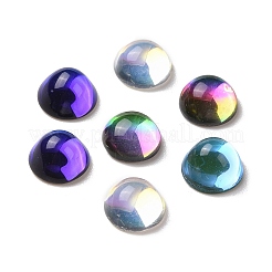 透明なk9ガラスカボション  半円/ドーム  ミックスカラー  6x3.5mm&nbsp;GGLA-L029-03B-M01