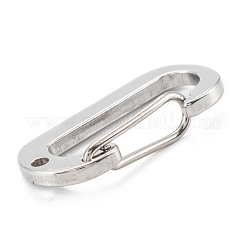 変色しない304ステンレススチール製キーチェーン留め具  ステンレス鋼色  NUM。0  24.5x11.5x5mm&nbsp;STAS-C024-21P