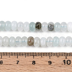 染め加工天然石ホワイトジェイドビーズ連売り  ロンデル  ホワイトスモーク  6~6.5x4~4.5mm  穴：1mm  約86~90個/連  14.57~15.16''（37~38.5センチメートル）&nbsp;G-T139-59A-14