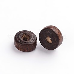 天然メープルウッドビーズ  無鉛の  フラットラウンド  染め  ココナッツブラウン  6x3mm  穴：2mm  約14772個/1000g&nbsp;WOOD-S610-5-LF