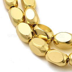 電気メッキガラスビーズセット  ナゲット  黄金メッキ  8x5x5mm  穴：1mm  約49個/連  16.14''（41センチメートル）&nbsp;EGLA-F166-02A-G