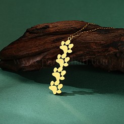 304ステンレスペンダント  連続猫爪チャーム  足跡  48.5x11.5x1.5mm  穴：1.6mm&nbsp;LS-STAS-E501-01G-04