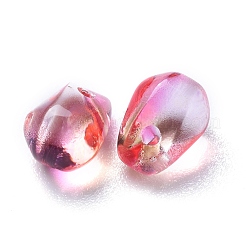 クリアガラスチャーム  染め＆加熱  多面カット  ティアドロップ  サクランボ色  6x5.5x6.5mm  穴：0.8mm&nbsp;GLAA-O017-02F