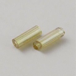 ガラスラウンドラッパビーズ  透明色の虹  ダークカーキ  7~8x2mm  穴：0.8mm  約10227個/450g&nbsp;SEED-TAC0003-01