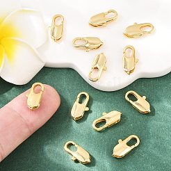 シェグレース 真鍮製ロブスタークラスプ  長持ちメッキ  カドミウムフリー＆ニッケルフリー＆鉛フリー  18KGP本金メッキ  14.5x7x3.5mm  穴：1.2mm&nbsp;XGR0008G-09G