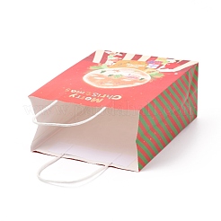 クリスマステーマクラフト紙袋  ハンドル付き  ギフトバッグやショッピングバッグ用  クリスマステーマの模様  35cm&nbsp;ABAG-H104-D03