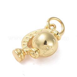 真鍮製チャーム  長持ちメッキ  地球儀  18KGP本金メッキ  13x9x6mm  穴：3.4mm&nbsp;ZIRC-G160-59G