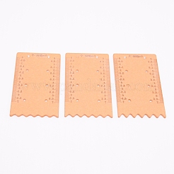 Ppプラスチックスクレーパー  石鹸作りの道具  長方形  フリル付き  透明  100x60x2.8mm  穴：3mm&nbsp;DIY-WH0181-30