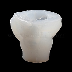 DIY 3D 天使の置物 シリコン型  肖像彫刻樹脂鋳造鋳型  UVレジン用  エポキシ樹脂工芸品作り  ホワイト  44x67x63mm  完成：59x50mm&nbsp;DIY-G095-01B