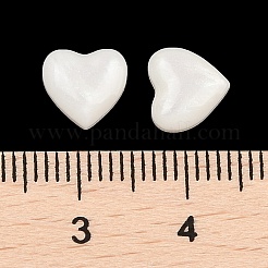不透明樹脂デコデンカボション  ハート  ホワイト  7.5x8x2.5mm&nbsp;CRES-I036-16A