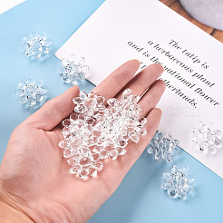 透明なアクリルビーズ  多面カット  花  透明  29x12mm  穴：3mm  約200個/500g&nbsp;TACR-491-01