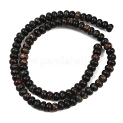天然な黒雲母ビーズ連売り  ロンデル  6.5x4.5mm  穴：0.9mm  約86個/連  15.08インチ（38.3cm）&nbsp;G-L647-D05-4x6mm
