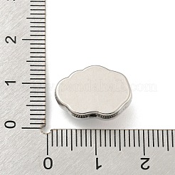 合金樹脂チャーム  ツートンクラウドチャーム  銀  11.5x16x6mm  穴：1.2mm&nbsp;LS-PALLOY-R144-04P