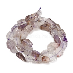 天然スーパーセブンクォーツビーズ連売り  ナゲット  8~18x8~10x4~8mm  穴：1mm  約40個/連  15.35''（39センチメートル）&nbsp;GG-CBAC61B-B01-01