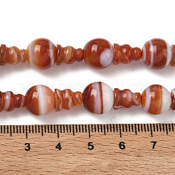 天然縞瑪瑙 3穴グルビーズ連売り  仏教のジュエリーには  Tドリルビーズ  染め＆加熱  16.5~18mm  穴：2~3mm  2個/セット  1セット/連  10インチ&nbsp;G-K149-57
