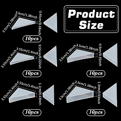 50個 5スタイル プラスチック製三角コーナープロテクター  ホワイト  35~35.5x35~35.5x4.5~13mm  10個/スタイル&nbsp;FIND-NB0005-47
