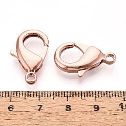 真鍮カニカン  長持ちメッキ  ニッケルフリー  ローズゴールド本金メッキ  22.5x14x4mm  穴：2.4mm&nbsp;KK-YW0004-01E-RG