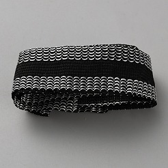 ポリエステルズボンのエッジ修正ストリップ  ズボンの端を短くする粘着テープ  DIYソーイングアクセサリー  ブラック  25mm  1m / pc  5個/セット&nbsp;OCOR-WH0070-150A