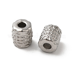 変色しない304ステンレススチールビーズ  コラム  ステンレス鋼色  7x6mm  穴：2.4mm&nbsp;STAS-I203-53P