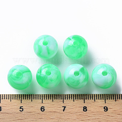 アクリルビーズ  天然石風  ラウンド  ミディアムスプリンググリーン  12mm  穴：2mm  約560個/500g&nbsp;MACR-S375-001D-01
