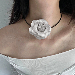 女の子用PUレザーワニ口ヘアクリップ  鉄と  花  ゲインボロ  62~65x64~66x32mm&nbsp;OHAR-WH20008-18C