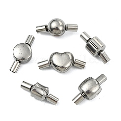 6個 6スタイル 304ステンレススチールボックス留め金  プラチナ  混合図形  8~20x19.5~20.5x7~10mm&nbsp;STAS-CJ0002-72