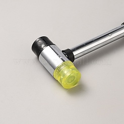 両面ソフトプラスチック製マレット  デュアルヘッドプラスチックハンマー  鉄ハンマー  ブラック  24x6.3x2.5cm&nbsp;TOOL-WH0053-71