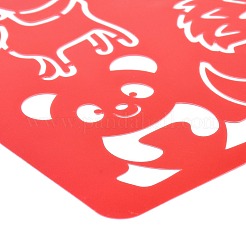 描画ツールプラスチック製図面型板テンプレート  スクラップブック、布地、タイル、床、家具、木材の塗装用  混合図形  ミックスカラー  13~21x13~15cm&nbsp;DIY-XCP0001-53