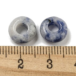 ナチュラルブルースポットジャスパービーズ  ロンデル  10x4.5mm  穴：3.5mm&nbsp;G-Q173-03A-14