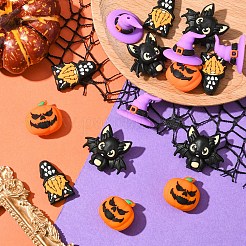 ハロウィン用食品グレードシリコンフォーカルビーズ 8個 4スタイル  ミックスカラー  混合図形  21~29x25~35.5x8~21mm  穴：2mm  2個/スタイル&nbsp;SIL-YW0002-17