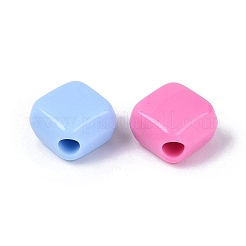 不透明なプラスチックビーズ  菱形  多面カット  ミックスカラー  14.5x16x9mm  穴：3.8mm  約413個/500g&nbsp;KY-N025-19