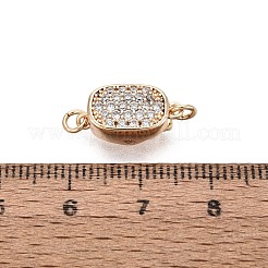 真鍮マイクロパヴェクリアキュービックジルコニアボックスクラスプ  オーバル  1連  1穴  1KGP本金メッキ  18mm  穴：15.5x8x6mm  丸カン：2ミリ  4x0.5mm内径&nbsp;KK-Q074-04G