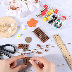 PPプラスチック文字A〜Zクッキーインプレスエンボッサーカッター1セット  粘土工芸用の数字アルファベットスタンプ  プラスチック&ステンレス鋼粘土丸穴カッター1セット付き  ミックスカラー&nbsp;AJEW-CP0007-34