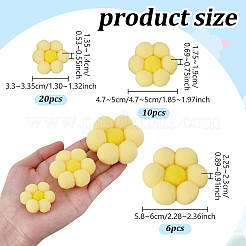 ひまわりの糸の飾りアクセサリー36個、3スタイル  きいろ  33~60x13.5~23mm&nbsp;DIY-NB0014-87A