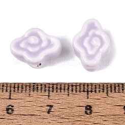 手作りの陶器ビーズ  光沢釉の磁器  雲  ライラック  9~10x13~14x5~6mm  穴：1.6~1.8mm&nbsp;PORC-Q008-09G