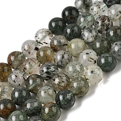 天然石ビーズ連売り  ラウンド  グリーン  10~10.5mm  穴：0.8mm  約37~40個/連  15.35''（39cm）〜15.55''（39.5cm）&nbsp;G-D359-B02-10mm