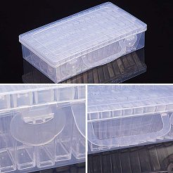 304ステンレススチールビーズピンセット  プラスチック製ビーズ収納容器とラベル貼付機  ステンレス鋼色  13x22.5x5.5cm  64個/セット&nbsp;TOOL-PH0016-77