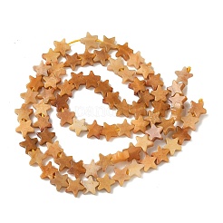 天然石トパーズ翡翠ビーズ連売り  スター  6x6x2mm  穴：0.7mm  約72個/連  14.96''（38センチメートル）&nbsp;G-F817-A09-01