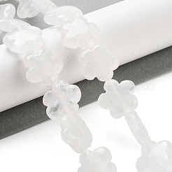 天然石クオーツクリスタルビーズ連売り  水晶の花  16x16x6mm  穴：1.4mm  約25個/連  14.57~14.96インチ（37~38cm）&nbsp;G-F769-O01-01