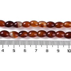天然石赤瑪瑙ビーズ連売り  染め＆加熱  オーバル  8.5x6.5mm  穴：1.8mm  約49~52個/連  15.75''（40センチメートル）&nbsp;G-NH0011-I01-02