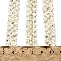 フィリグリー ポリエステル レース トリム  ホームテキスタイル装飾用のウェーブトリミング  ゴールド  1/2インチ（12mm）  約80.00~90.00ヤード（73.15~82.296m）/ロール&nbsp;OCOR-Z007-12B