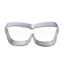 304ステンレス製クッキーカッター  クッキー型  DIYビスケットベーキングツール  眼鏡  ステンレス鋼色  35x86mm&nbsp;DIY-E012-80