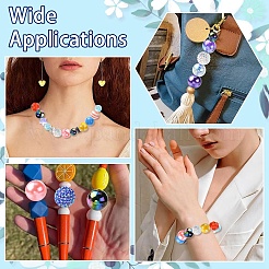 DIYジュエリー作成キット  アクリル、樹脂、プラスチック、ABSプラスチック模造真珠ビーズを含む  ポリマークレイと真鍮のラインストーンスペーサービーズ  ライラック  20x19mm  穴：3mm&nbsp;DIY-YW0017-69A