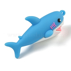 バッグ PVC ペンダント  動物  キーホルダー  鮫  70x30x27mm  穴：2.5mm&nbsp;FIND-R001-03A