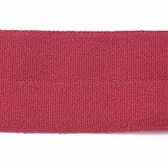 折り返し伸縮性のある縫製  ナイロンストレッチトリム弾性リボン  ヘアタイヘッドバンド用  暗赤色  20mm&nbsp;OCOR-WH0030-A25