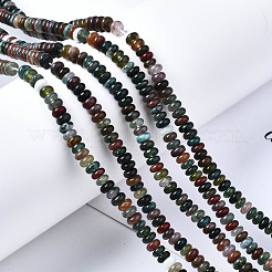 天然石インディアン瑪瑙ビーズ連売り  ロンデル  4~5x2mm  穴：0.8mm  約163~169個/連  14.96~15.35インチ（38~39cm）&nbsp;G-S366-093