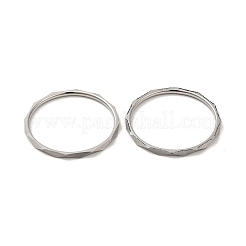 変色しない304ステンレススチール製指輪  ステンレス鋼色  1.2mm  内径：18mm&nbsp;RJEW-I101-03C-P