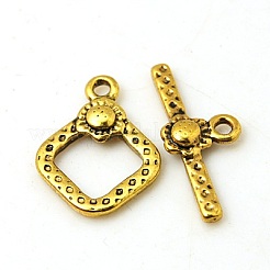 混合チベットスタイルのマンテル  アンティーク黄金  トグル：15~25x10~15mm  バー：15~25mm  穴：2~3mm&nbsp;TIBE-MSMC008-01AG