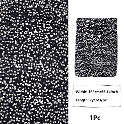 2ヤードのペット用スパンコールベルベット生地  服装アクセサリー  ブラック  1680x0.5mm  2ヤード/セット&nbsp;AJEW-DC0001-87A