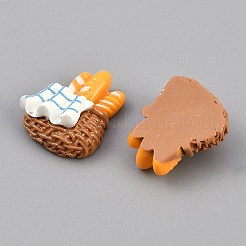 不透明樹脂ペンダント  模造食品  焼成チップ  21x19x10.5mm&nbsp;RESI-CJC0012-28C